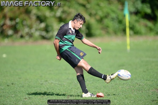 2015-05-16 Rugby Lyons Settimo Milanese U14-Rugby Monza 0239